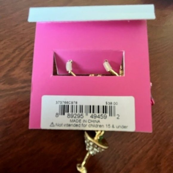 Betsey Johnson Mix Match Martini & Shaker Drop Earrings - NWT - Picture 4 of 7